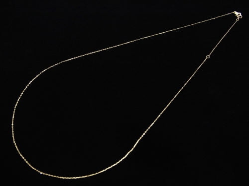 [Video][K10 Yellow Gold] Cut Cable Chain NO.1 0.65mm [40cm][45cm] Necklace 1pc