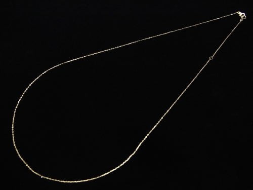 [Video][K10 Yellow Gold]Cut Cable Chain NO.1 0.65mm [40cm][45cm]Necklace 1pc