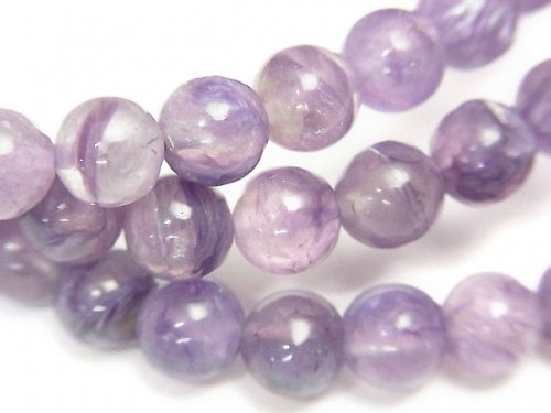 [Video]1strand $14.99! Quartz Charoite (Angel Silica) AA Round 6 mm 1strand (Bracelet)