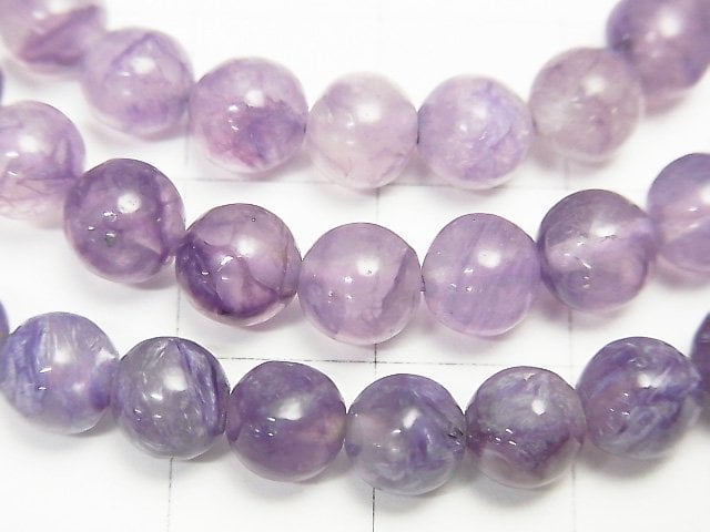 [Video]1strand $14.99! Quartz Charoite (Angel Silica) AA Round 6 mm 1strand (Bracelet)