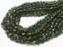 Green Quartz 4Faceted Twist Faceted Rice 10x6x6mm 1strand beads (aprx.15inch/37cm)