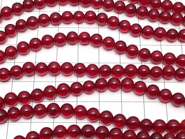 Cherry color Chalcedony AAA Round 6mm 1strand beads (aprx.15inch / 36cm)