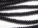 1strand $7.79! Onyx  Rondelle 4x4x2mm 1strand beads (aprx.15inch/38cm)