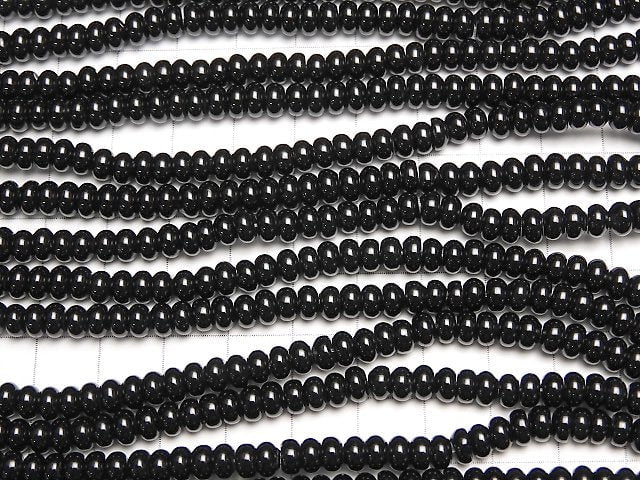 Onyx  Roundel 5x5x3mm 1strand beads (aprx.15inch/38cm)