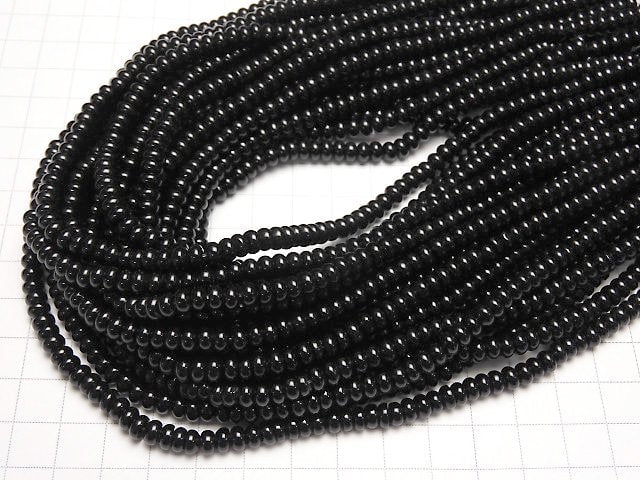 Onyx  Roundel 5x5x3mm 1strand beads (aprx.15inch/38cm)
