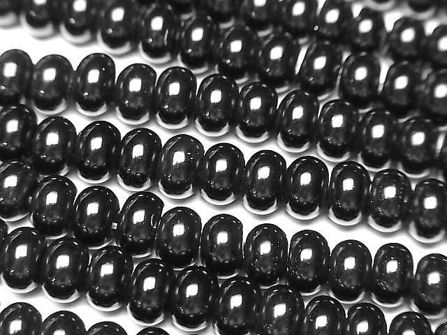 縞瑪瑙刻面圓珠 6x6x4mm 1串 (約15英吋/37公分)