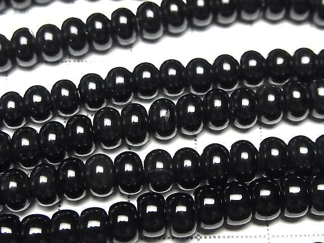 縞瑪瑙刻面圓珠 6x6x4mm 1串 (約15英吋/37公分)
