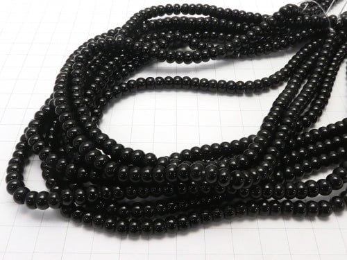 1strand $6.79! Onyx  Roundel 6x6x4mm 1strand beads (aprx.15inch/36cm)