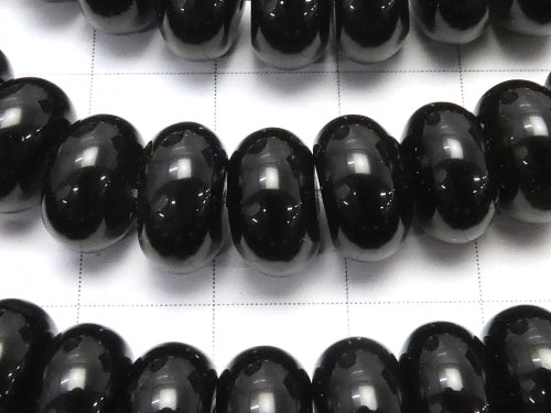 Onyx  Roundel 10x10x6mm half or 1strand beads (aprx.15inch/36cm)