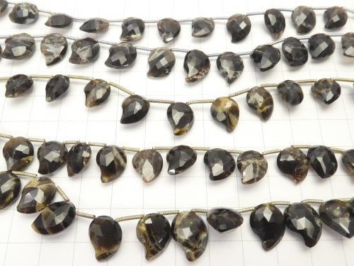 Dark Brown Quartz AA ++ Fancy Shape half or 1strand beads (aprx.7inch / 18 cm)