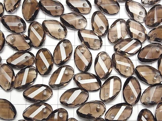 [Video]Smoky Quartz AAA- Twist xMultiple Facets Faceted Oval [16x10][19x12] 5pcs