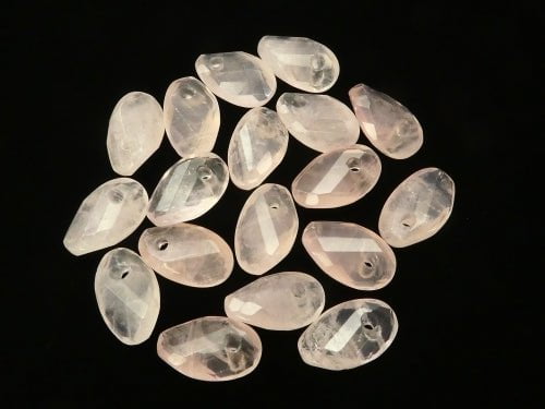 Rose Quartz AAA- Twist xMultiple Facets Faceted Oval  [16x10][19x12] 5pcs $8.79