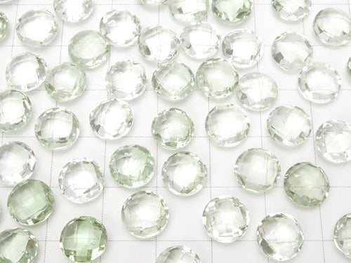 [Video] High Quality Green Amethyst AAA Undrilled Faceted Coin 8 x 8 x 4 mm 6 pcs $6.79!