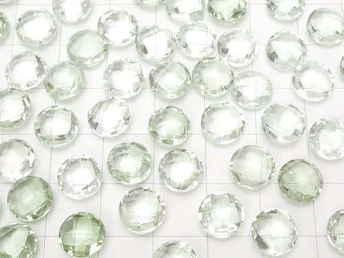 [Video] High Quality Green Amethyst AAA Undrilled Faceted Coin 8 x 8 x 4 mm 6 pcs $6.79!