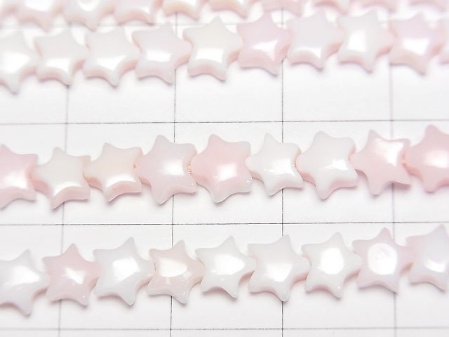 Queen Conch Shell AAA- Star 6x6x3mm 1/4 or 1strand beads (aprx.15inch/38cm)