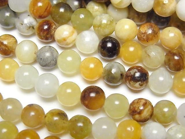 [Video] Flower Jade Round 6mm 1strand beads (approx. 15 inches/36 cm)