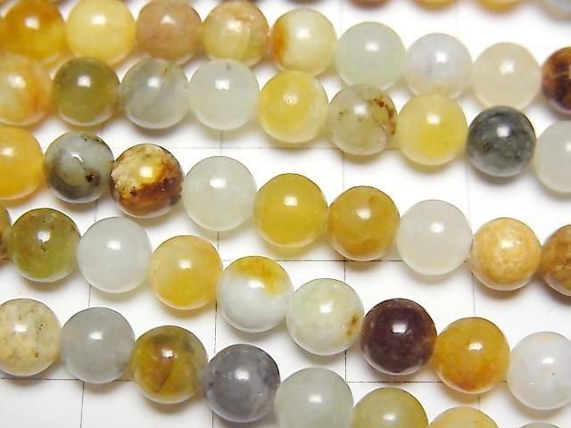 [Video] Flower Jade Round 6mm 1strand beads (approx. 15 inches/36 cm)