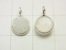 [Video]Druzy Agate Bezel Setting Coin 8mm AB Coating Silver925 1pc