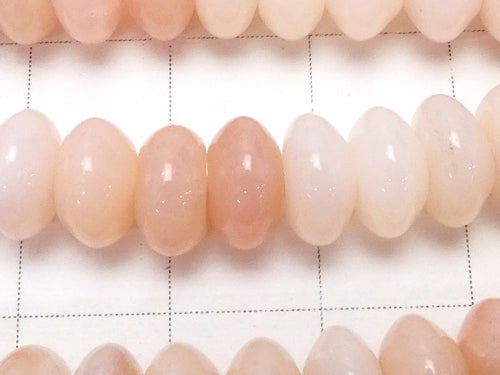 Pink Opal AAA - Roundel 8 x 8 x 4 mm Color gradation half or 1 strand beads (aprx.15 inch / 38 cm)