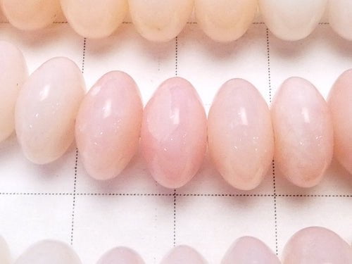 Pink Opal AAA Roundel 10 x 10 x 6 mm Color gradation half or 1 strand beads (aprx.15 inch / 38 cm)