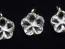 [Video] High Quality Crystal AAA Flower Pendant 15 x 15 x 10 mm 18 KGP 1 pc