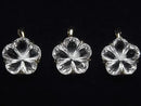 [Video] High Quality Crystal AAA Flower Pendant 15 x 15 x 10 mm 18 KGP 1 pc