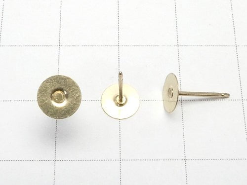 [Video] 14KGF Flat Earstuds Earrings [4mm][5mm][6mm][10mm] 1pair