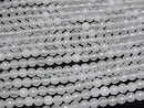 White Chalcedony 128 Faceted Round 6mm 1strand beads (aprx.15inch/38cm)