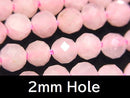 Faceted Round, Rose Quartz Gemstone Beads