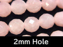 Faceted Round, Rose Quartz Gemstone Beads
