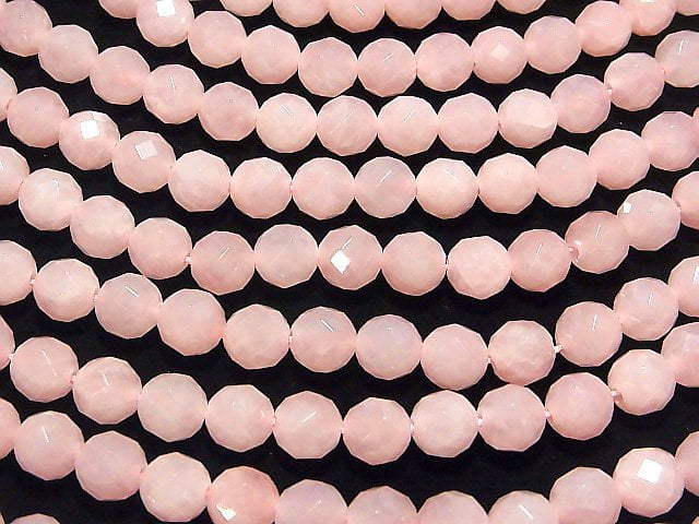 1strand $9.79! Rose Quartz 64Faceted Round 10mm [2mm hole] 1strand beads (aprx.15inch / 36cm)