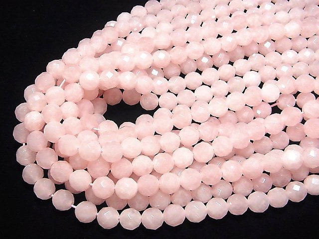 1strand $9.79! Rose Quartz 64Faceted Round 10mm [2mm hole] 1strand beads (aprx.15inch / 36cm)