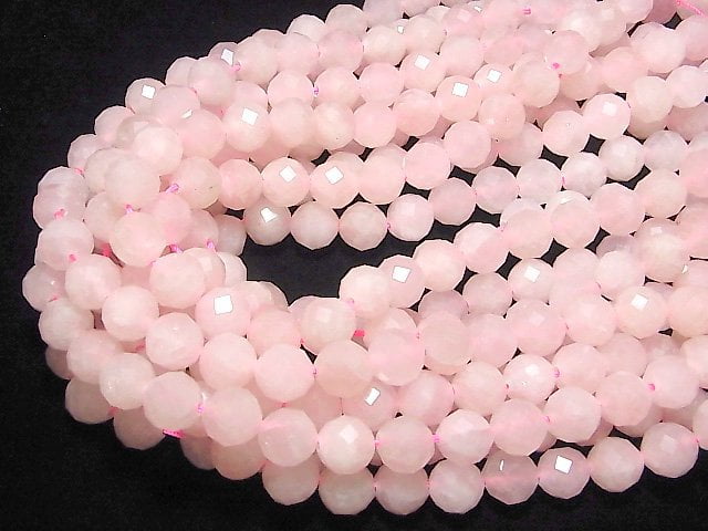 Rose Quartz 64 Faceted Round 12mm [2mm hole] half or 1strand beads (aprx.15inch / 36cm)