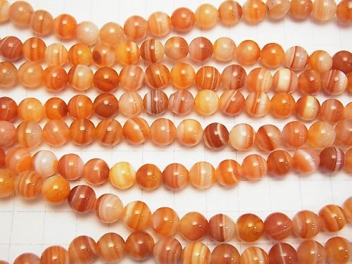 [Video] Carnelian ,Sardonyx  Round 8mm 1strand beads (aprx.15inch/37cm)