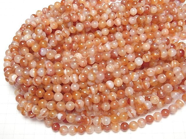 [Video]Carnelian,Sardonyx Round 8mm 1strand beads (aprx.15inch/37cm)