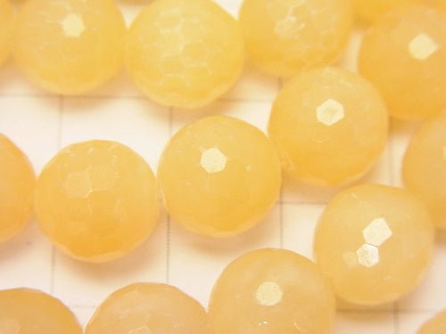 1strand $9.79! Yellow Jade 128 Faceted Round 10 mm 1strand beads (aprx.15 inch / 38 cm)