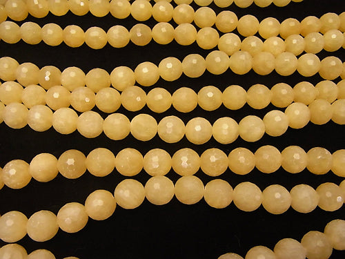 1strand $9.79! Yellow Jade 128 Faceted Round 10 mm 1strand beads (aprx.15 inch / 38 cm)
