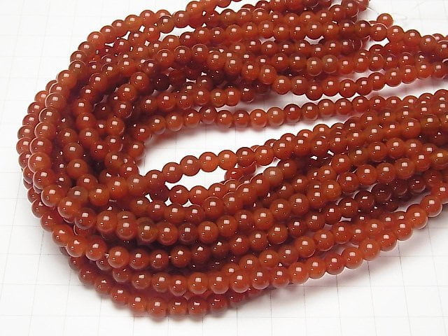 1strand $5.79! Red Agate AAA Round 6mm [2mm hole] 1strand beads (aprx.14inch / 34cm)