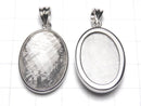 Meteorite (Muonionalusta) Pendant 27 x 20 x 7 mm Silver 925