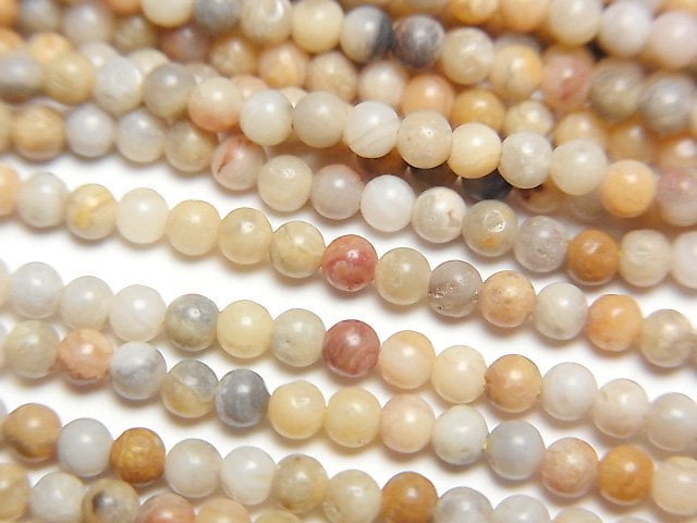 [Video] Crazy lace agate Round 2mm 1strand beads (aprx.15inch/38cm)