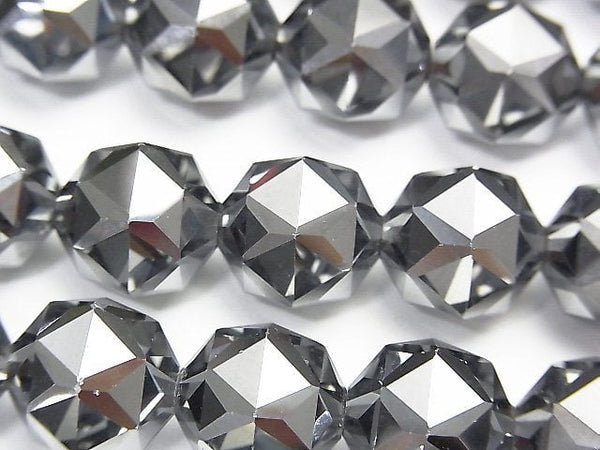 Faceted Round, Star, Terahertz Gemstone Beads