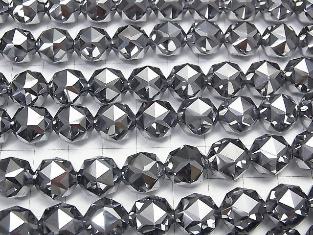 High Quality! Terahertz Star Faceted Round 12mm 1/4 or 1strand beads (aprx.15inch / 36cm)