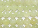 New Jade 128Faceted Round 10mm 1strand beads (aprx.15inch/38cm)