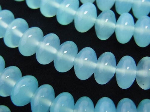 Chalcedony, Roundel Gemstone Beads