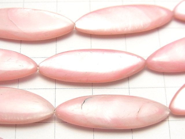 Rose pink color Shell Marquise 29x10x4mm 1strand beads (aprx.14inch/34cm)