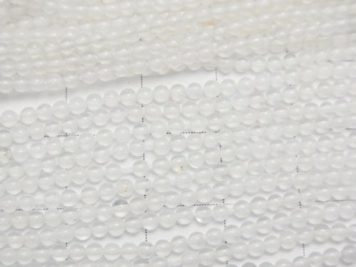 1strand $3.79! White Chalcedony Round 2mm 1strand beads (aprx.15inch / 37cm)