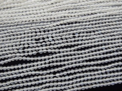 1strand $3.79! White Chalcedony Round 2mm 1strand beads (aprx.15inch / 37cm)