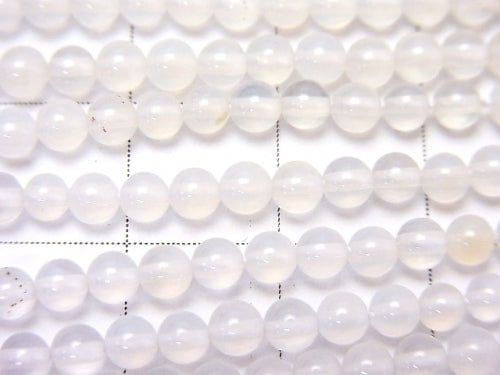 1strand $3.79! White Chalcedony Round 3mm 1strand beads (aprx.15inch / 38cm)