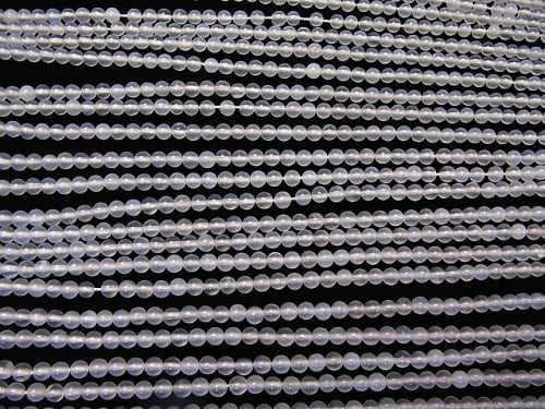 1strand $3.79! White Chalcedony Round 3mm 1strand beads (aprx.15inch / 38cm)