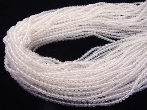 1strand $3.79! White Chalcedony Round 3mm 1strand beads (aprx.15inch / 38cm)